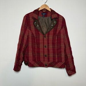 Vintage Kapalua Red Plaid Women's Blazer, Size 14, offers welcome